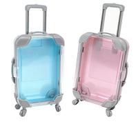 Ennoxwi 2 mini maletas de regalo, caja de dinero como regalo de dinero para viajes y vacaciones, maleta de viaje en miniatura, envoltorio de regalo creativo para niños, coleccionables o cupones de