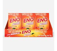 Eno Active, Producto A Base De Sales Minerales En Polvo, El Toque Refrescante Que Necesitas Después De Las Comidas, Sabor Naranja, 30 Sobres De 5 G