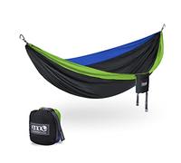 ENO, Eagles Nest Outfitters DoubleNest Hamaca ligera para camping, 1 a 2 personas, Chartreuse/Black/Royal