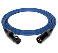enoaudio Mogami 2534 - Cable de micrófono simétrico para Quad Professionel Studio, Neutrik Gold XLR hembra, XLR macho, alta fidelidad, azul, 1,5 m