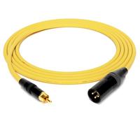 enoaudio Mogami 2534 - Cable para Quad Professionel Studio | Neutrik Gold RCA - XLR macho, alta fidelidad, amarillo, 3,0 m