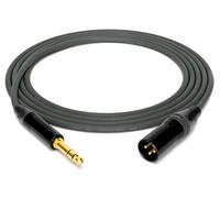 enoaudio Mogami 2534 - Cable simétrico para Quad Professionel Studio, Neutrik Gold 6,3 mm, conector TRS macho XLR, HiFi, gris, 2,0 m