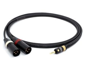enoaudio Mogami 3106 micrófono estéreo Y-Cable | VIABLUE 24k oro T6S conector jack 3.5mm stereo - Neutrik RCA (L,R) | HiFi - 0,5 m