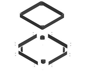Enoc System SOP 810 X1-S Rack Plinth - Accesorio de Rack (Rack Plinth, Negro, Acero, Zinc, Enoc F1 / S1, 800 mm, 1000 mm)