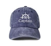 Enodtter Captain Hat Sailing Baseball Cap Navy Gift Boating Men Women, Embroidered Snapback Adjustable Summer Travel Baseball Cap