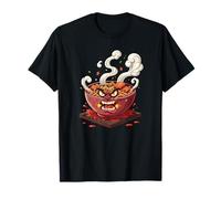Enojado Hot Ramen Fideos Bowl Fiery Food Monster Camiseta