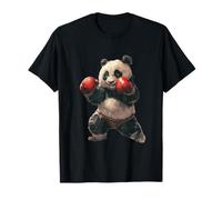 Enojado Oso Panda Boxeador Boxeo Lucha Anillo Luchador Camiseta