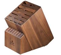 ENOKING Bloque de cuchillos sin cuchillos, soporte grande para cuchillos, 25 ranuras de madera de acacia, bloque universal para cuchillos, encimera de carnicero para organizador de almacenamiento de