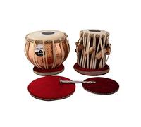 Enorme Basket 1083 - Juego de mesa con bayan de cobre y madera de Sheesham Dayan para profesionales y principiantes con martillo | Anillo Gaddi | Gatta de madera | Bolsa de transporte (22,8 cm)