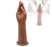 Enorme Consolador Realista Big Dilos Consolador Anal Didlos Grandes con Ventosa Fuerte XXL Consoladores de Puño en la Mano Tapón Anal Gigante Estimulación de Próstata Punto G Juguete(Braun)