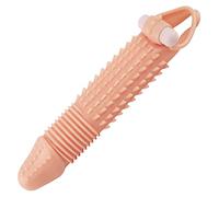 Enorme extensor de pene manga triangular textura vibrador realista textura consolador (sólo extensor de pene) Magicnitz