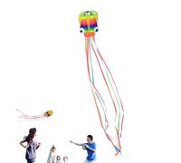 Enorme Kite Rainbow, Colorida Kite Octopus | Enorme Cometa De Pulpo Suave con Colas Largas - Juegos Familiares De Viaje De Playa Plegable Portátil para Niños, Niñas