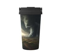 Enorme tornado impreso termo al vacío, taza de café portátil, taza de agua de oficina fitness