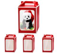 Enorteen 30 bolsas de regalo transparentes con ventana transparente, cajas de regalo, cajas de caramelos, bolsas de papel, cajas de flores, bolsas de ramo para despedida de soltera, regalos,