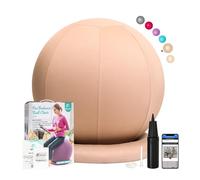 Enovi ProBalanceΩ,Silla de pelota de yoga con funda acogedora y base de estabilidad para oficina y escritorio del hogar, asiento de bola para aliviar el dolor de espalda, 75 cm, WB
