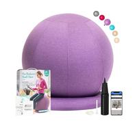 ENOVI ProBalanceΩ - Silla de pelota de yoga, pelota de ejercicio con funda y base para oficina y hogar, parto y embarazo, 75 cm, AP