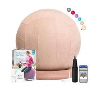 ENOVI ProBalanceΩ - Silla de pelota de yoga, pelota de ejercicio con funda y base para oficina y hogar, parto y embarazo, 75 cm, WF