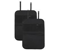 Enovoe Funda de Asiento Trasero Extra Grande para niños, Paquete de 2 con Organizador de Almacenamiento de múltiples Bolsillos, Protector de Asiento Trasero para tapicería de Suciedad, Barro y