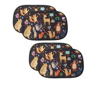 Enovoe Parasol para Ventana de Coche (Paquete de 4) - Bloqueador de Parasol para bebés y niños, Cubierta de Ventana Adhesiva, Escudo antirreflejos y protección contra Rayos UV, Pantallas Laterales