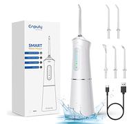 ENPLUY Irrigador Dental Portatil, Irrigadores Bucales Viaje con 5 Boquillas 5 Modos, IPX7 USB Irrigador, 200ml Recargable Irrigadores Dentales limpiador Dientes Agua Presion