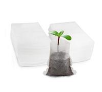 ENPOINT Bolsas pequeñas para semillas, 200 bolsas de cultivo de plantas de vivero no tejidas de 3 x 4 pulgadas, bolsas de tela para plantas de semillas, clones, suministros para el hogar y el jardín