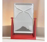 Enpvneer Galton Board, Modelo de Tablero Dalton, Tablero de galton, Modelo matemático de distribución Normal, Demostración De Curva De Campana, Distribución Aleatoria, 5.9 * 4.3 in(Color:Rojo)