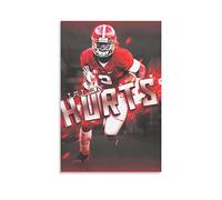 ENQIAOZHANG Imprimir En Lienzo 30x50cm Jalen Hurts Classic Art American Football Vintage Retro Pittura decorativa per la casa Camera da letto Arredamento Soggiorno Senza Cornice