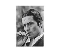ENQIAOZHANG Pintura De La Lona 30x50cm Alain Delon Canvas Wall Art Soggiorno Poster Camera da letto Decor Painting Senza Cornice