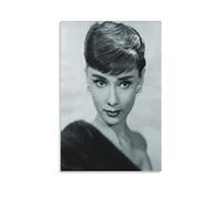 ENQIAOZHANG Pintura De La Lona 30x50cm Audrey Hepburn Audrey Hepburn Poster Canvas Wall Art Room Immagini per Camera da letto Regali Decor Senza Cornice