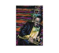ENQIAOZHANG Pintura De La Lona 30x50cm Louis Armstrong Poster e Wall Art Modern Family camera da letto Decor Senza Cornice