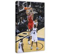 ENQIAOZHANG Pintura De La Lona 30x50cm Yao Ming Basketball Star Jumps The Dunk Poster Soggiorno Camera da letto Pittura Opera d'arte Senza Cornice