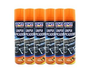 ENR-Limpia Salpicaderos Coche, Limpiador Tapiceria Coche,Limpia Tapicerias Coche Vinilo Y GOMA-Protector Interior Coche Protege Daño UV-Aire Evolución（SABOR ANTITABACO) EFECTO MATE-six-pack-400ml