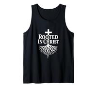 Enraizado En Cristo Cruz Cristiana Creyente Camiseta sin Mangas