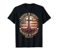 Enraizado en Cristo dedicado a la Familia Josué 24 15 Camiseta