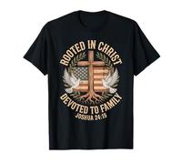 Enraizado en Cristo dedicado a la Familia Josué 24 15 Camiseta