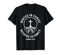 Enraizado en Cristo dedicado a la Familia Josué 24 15 Camiseta