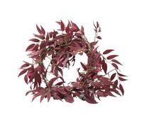 Enredadera Artificial de Hojas de Sauce de 170 cm, Planta Colgante Artificial for Fondo de Bodas, decoración de Paredes y techos(Deep Red)