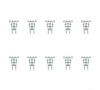 Enrejado compacto de 25,5 cm para plantas en maceta, soporte apilable de plástico para uso en interiores y exteriores con vides trepadoras y verduras (10 piezas)