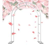 Enrejado de arco de jardín de metal color crema para plantas trepadoras, cenador Pera al aire libre para patio trasero y decoración de boda (350 x 220 cm)