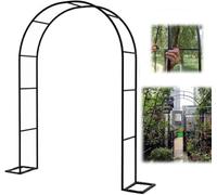 Enrejado de arco de jardín de metal duradero, resistente a la intemperie y resistente para plantas trepadoras, ideal para bodas, decoración al aire libre, mejora la estética del jardín y apoya las