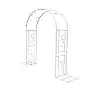 Enrejado de arco de jardín de metal negro para plantas trepadoras y rosas, 2,3 m al aire libre, eje cuadrado de tubo con patrón de árbol de 140 x 230 cm de alto