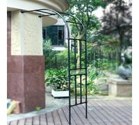 Enrejado de arco de jardín de metal para plantas trepadoras, diseño de medio arco, ancho ajustable de 60 a 300 cm, altura de 240 cm, para decoración al aire libre, bodas y eventos