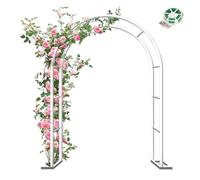Enrejado de arco de jardín de metal para plantas trepadoras - Ele para bodas, eventos y decoración de jardín, disponible en color crema, 80 x 200 cm, 180 x 220 cm, 200 x 130 cm