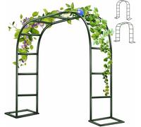 Enrejado de arco de jardín de metal para plantas trepadoras, pérgola al aire libre y decoración de bodas, mejora la estética del jardín