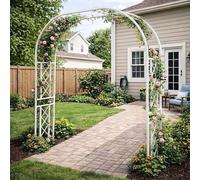 Enrejado de arco de jardín de metal para plantas trepadoras, rosas y vides, eje de acero ajustable de 140 a 340 cm para patio, bodas y decoración al aire libre (negro, 140 x 230 x 40 cm)