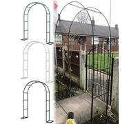 Enrejado de arco de jardín de metal para plantas trepadoras - Soporte resistente a la intemperie para vides y flores decoración al aire libre