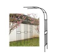 Enrejado de arco de jardín de metal resistente a la intemperie para plantas trepadoras, cenador de rosas de medio arco, 270 cm de ancho x 240 cm de alto, fácil montaje, decoración al aire libre para