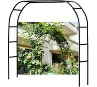 Enrejado de arco de jardín de metal resistente, marco resistente a la intemperie para entradas de jardín y decoración, dimensiones: 240 x 25 x 220 cm