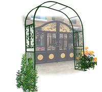 Enrejado de arco de jardín de metal resistente para rosas trepadoras y vides, fácil montaje, 2,6 m, 3 m, 3,4 m, decoración al aire libre para jardines y patios