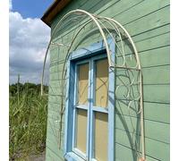 Enrejado de arco de jardín para plantas trepadoras - Arco de rosas rústico de hierro al aire libre para jardines, balcones, ventanas y puertas - Estructura decorativa de jardín